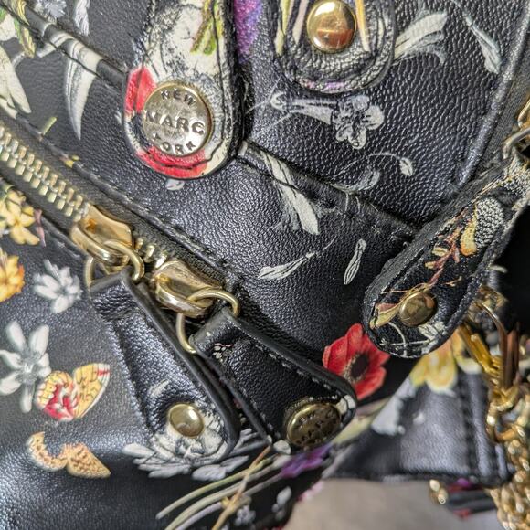 Marc New York Andrew Marc Floral Print Backpack with Matching Pouch – Black - Picture 8 of 9